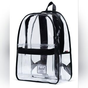 Hershel Supply Co. Clear and black backpack